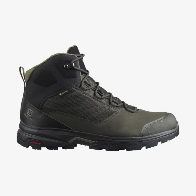 Botas Caminhada Salomon Outward GTX Masculino Verde Oliva | PT V08192